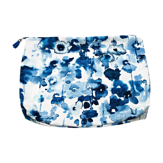 Blue Abstract Water Drop Toiletry Bag