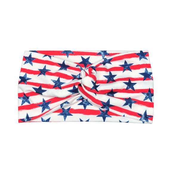 Wide Stars and Stripes Headband for Women