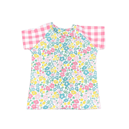 Lemons, Flowers and Gingham Print Swim Shirt for Kids, 3M - 12Y, Long or Short Sleeve