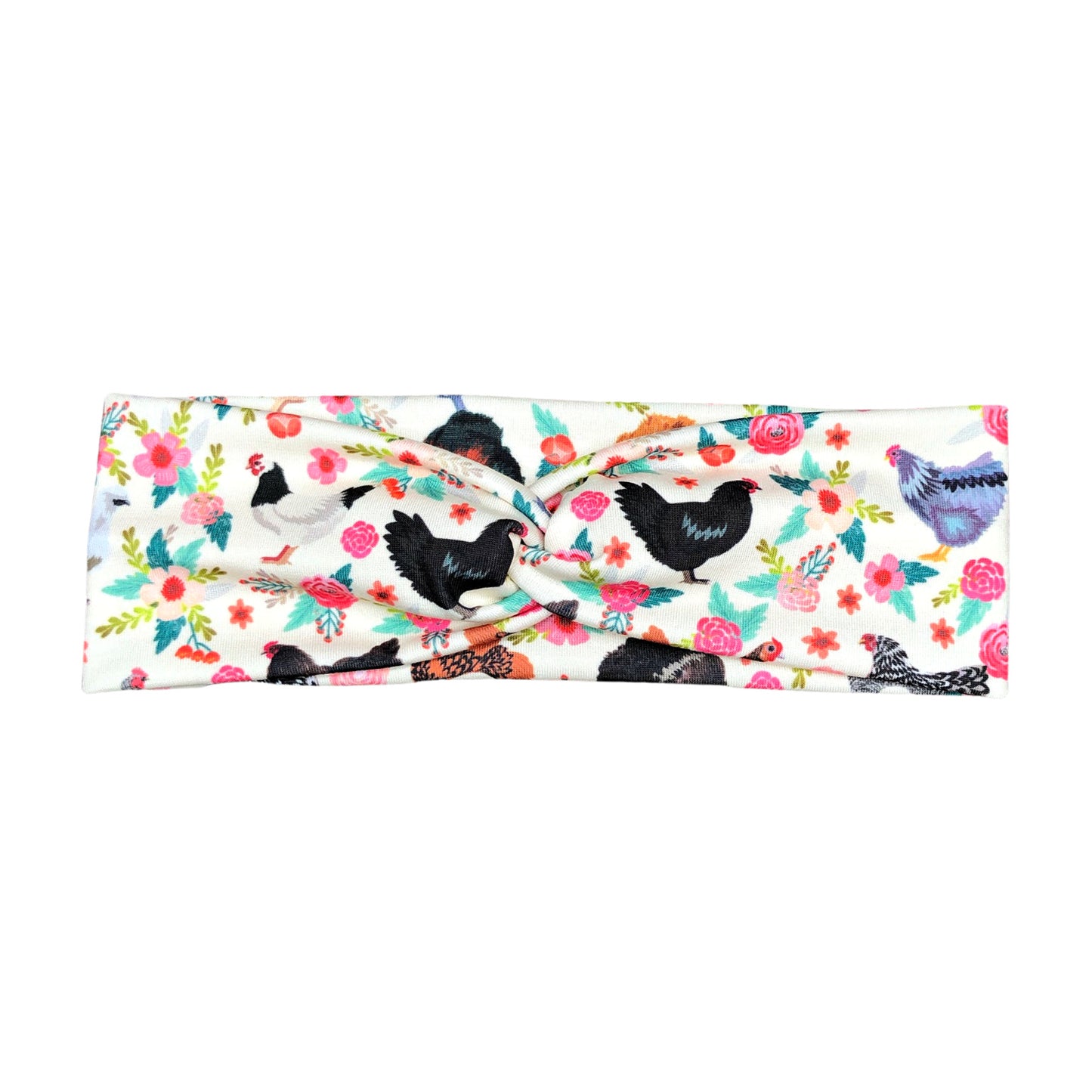 Wide Floral Chicken Headband for Women