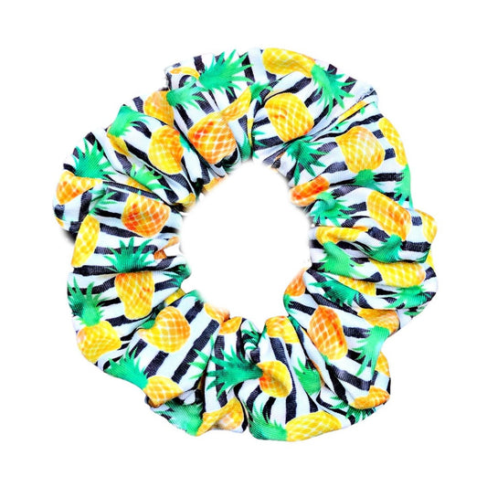 Pineapple stripes scrunchie