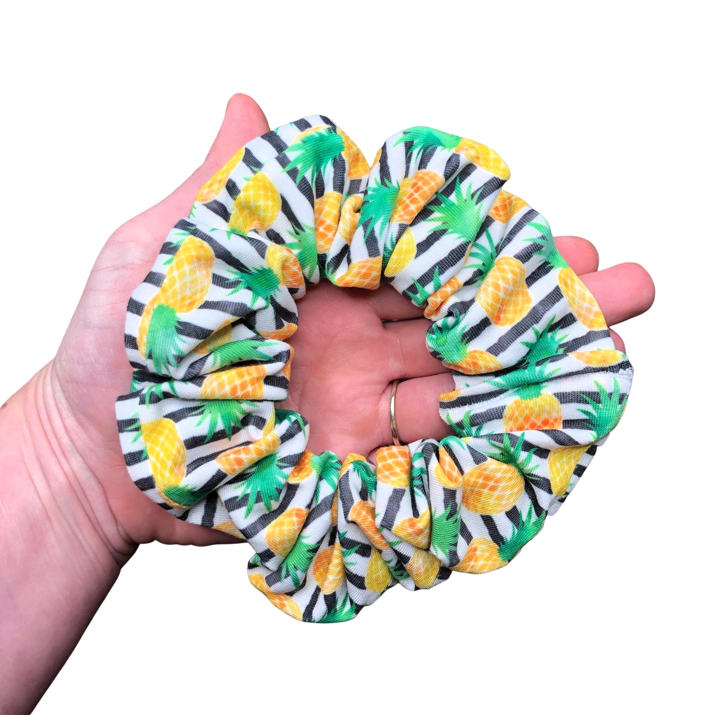 Pineapple stripes scrunchie