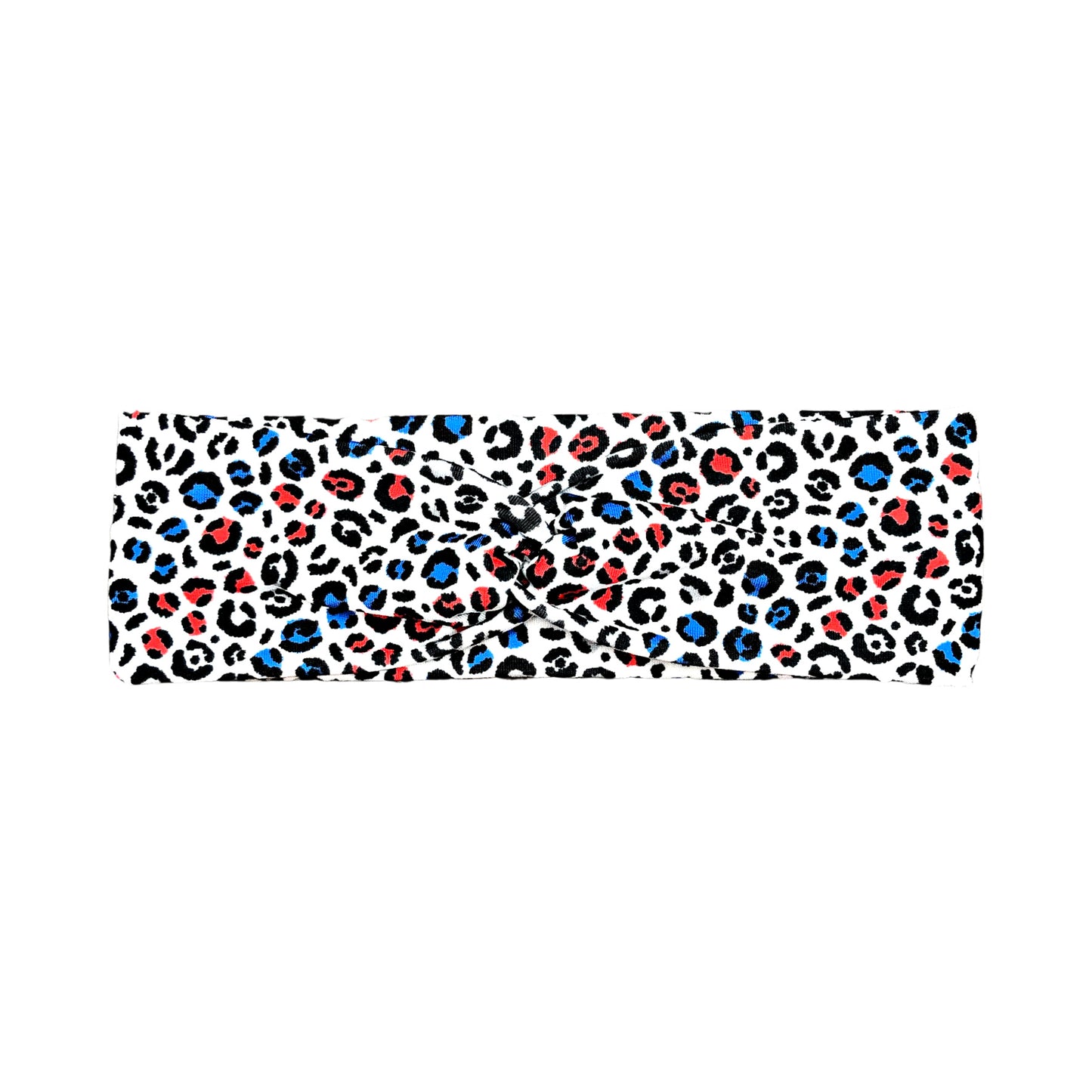 Red, White and Blue Leopard Print Headband
