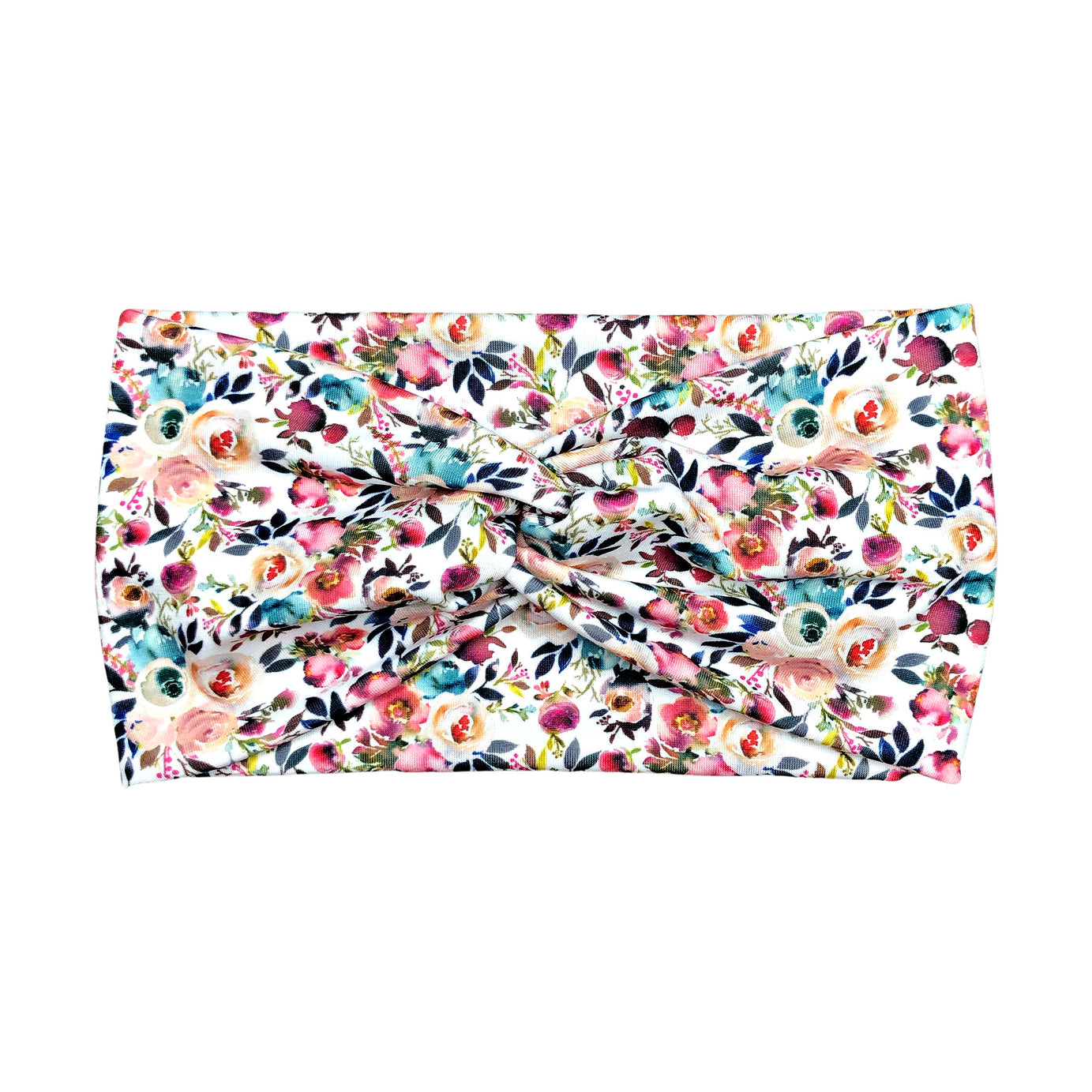 Wide Peach Floral Headband for Women