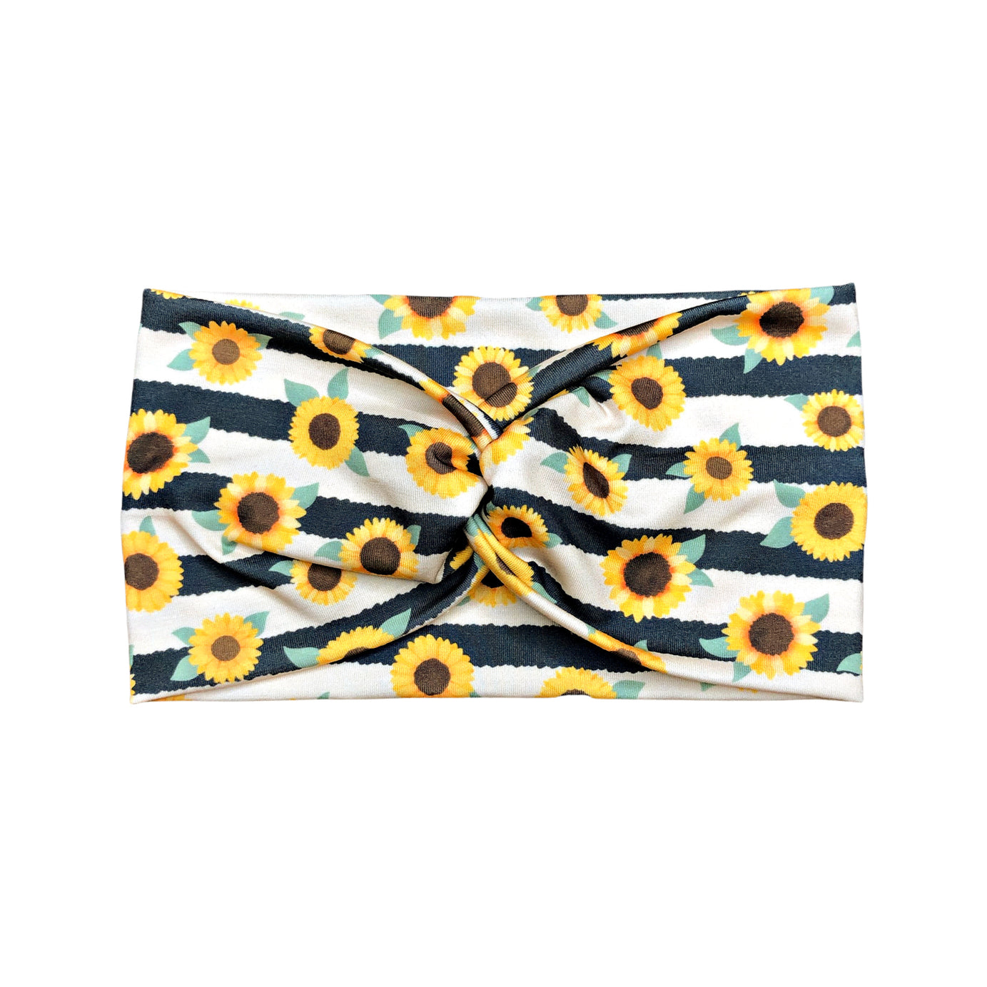 Wide Sunflower Stripes Headband for Women