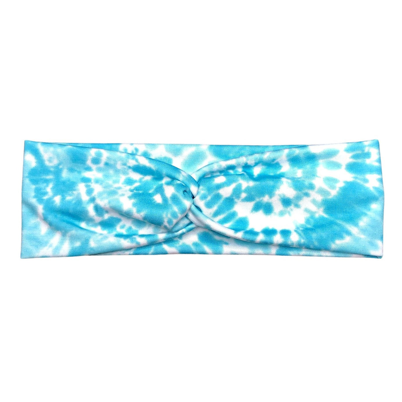 Light Blue Tie Dye Headband for Women