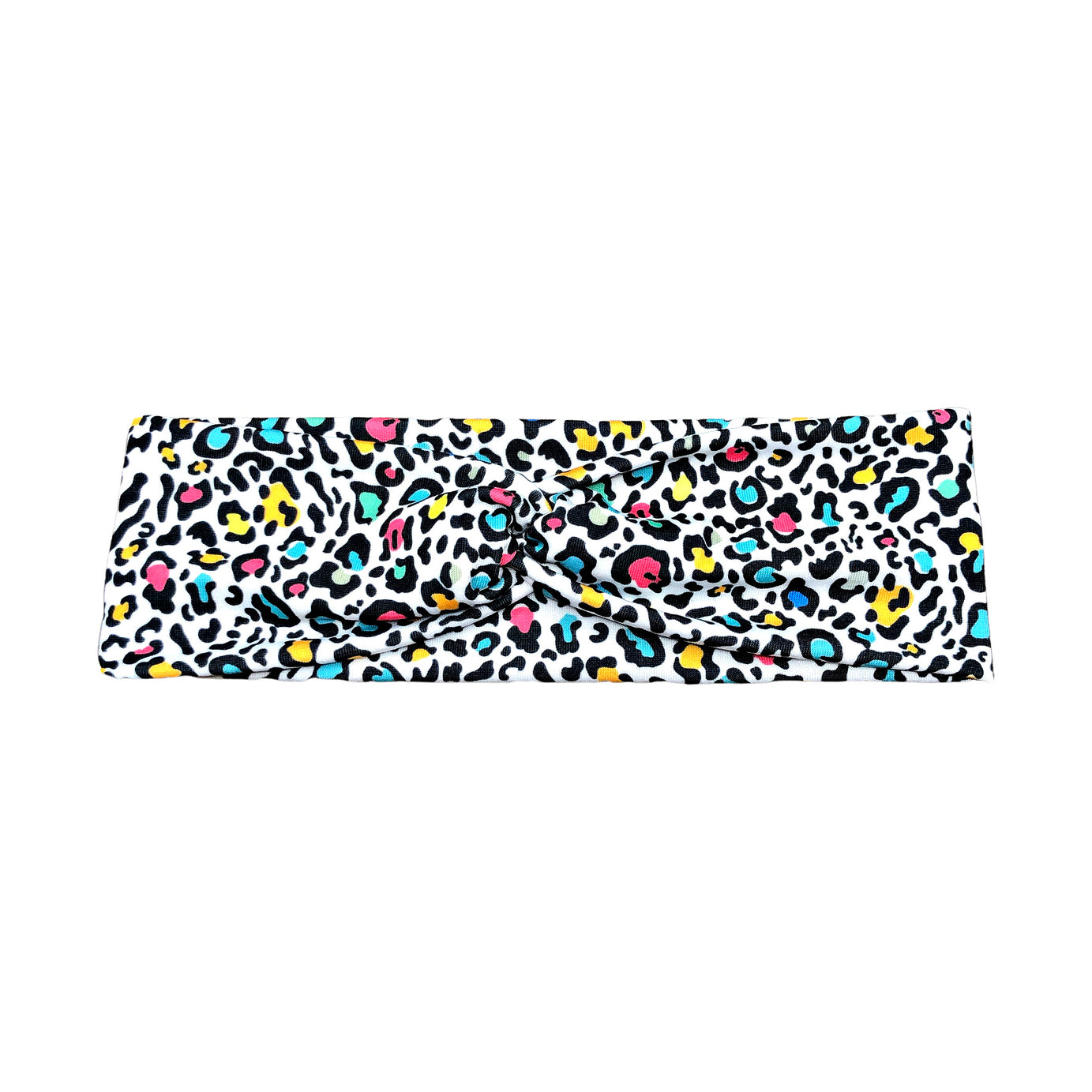 Retro Rainbow Leopard Print Headband