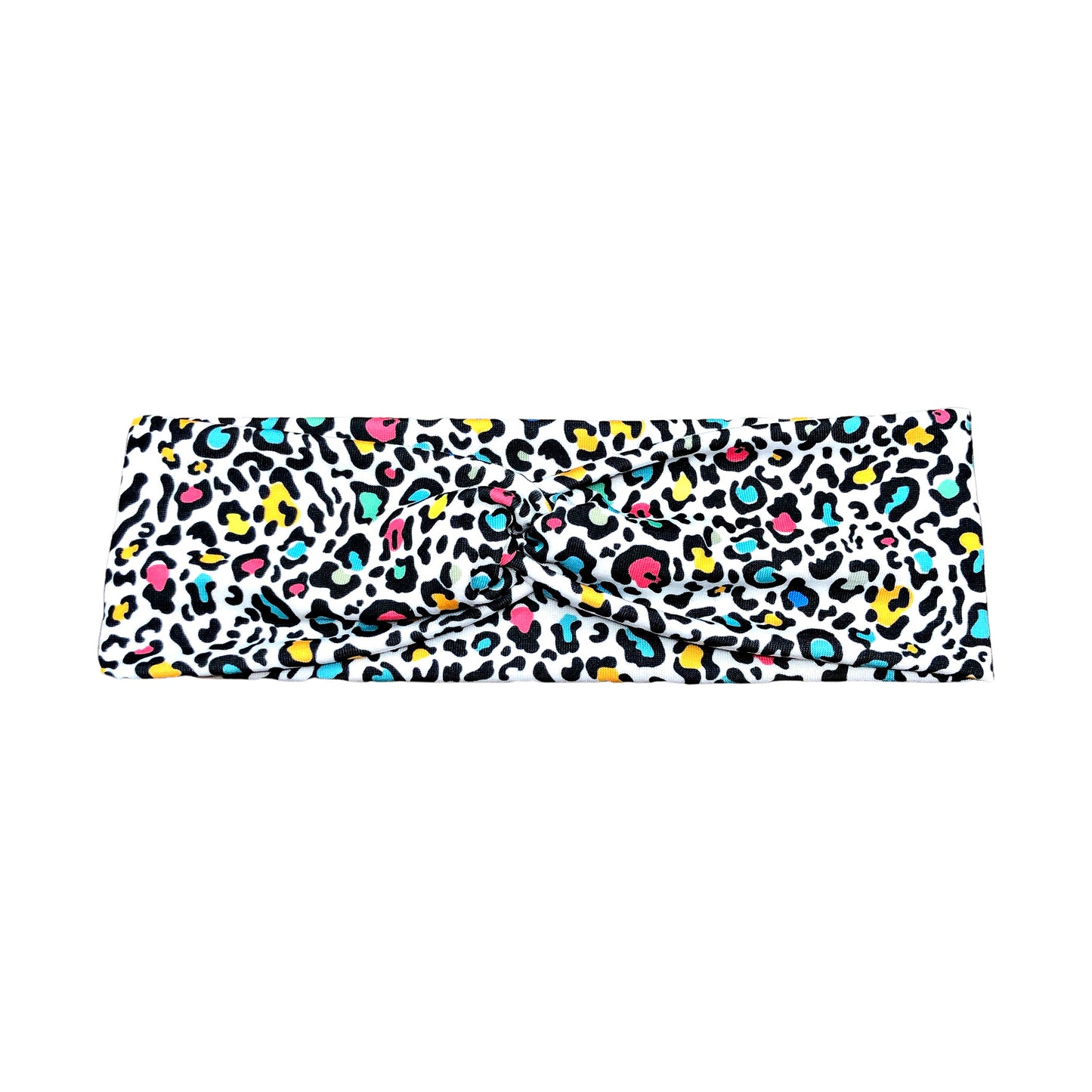 Retro Rainbow Leopard Print Headband