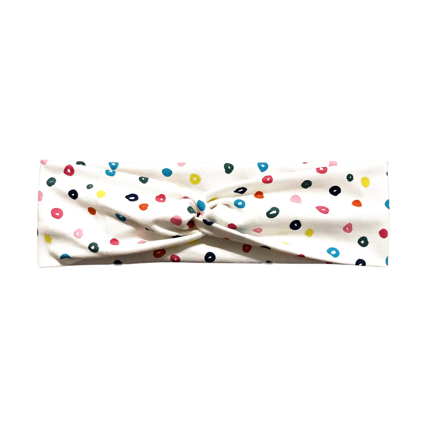 Rainbow Confetti Fabric Headband, Cotton Spandex