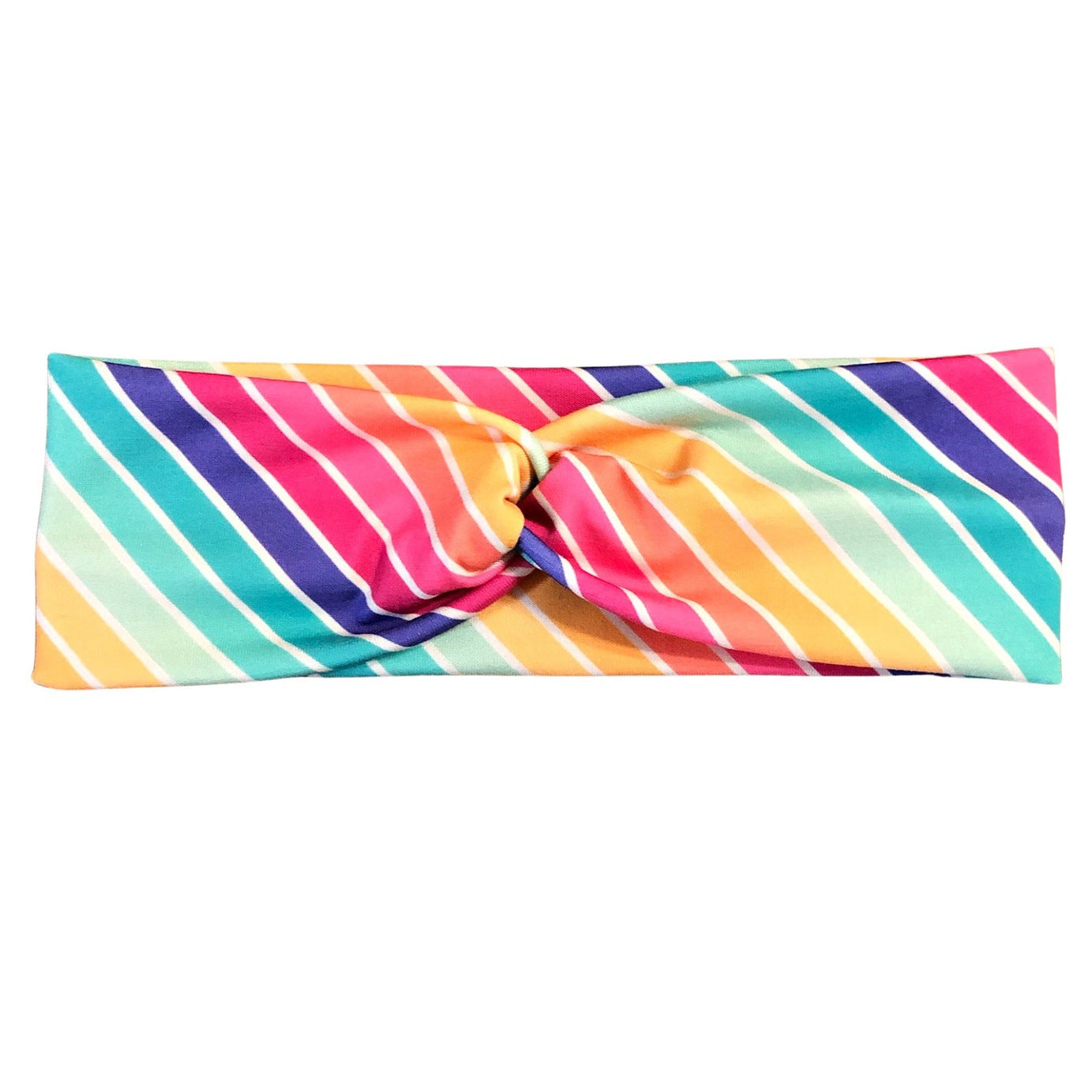 Retro Rainbow Stripe Headband for Women
