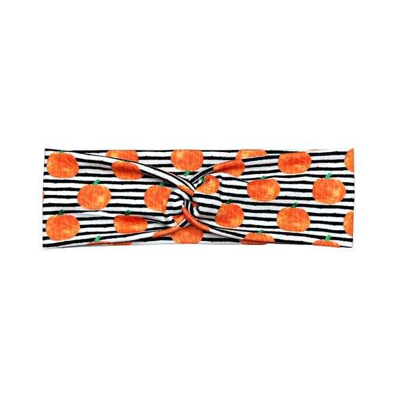 Striped Pumpkin Halloween Headband for Women