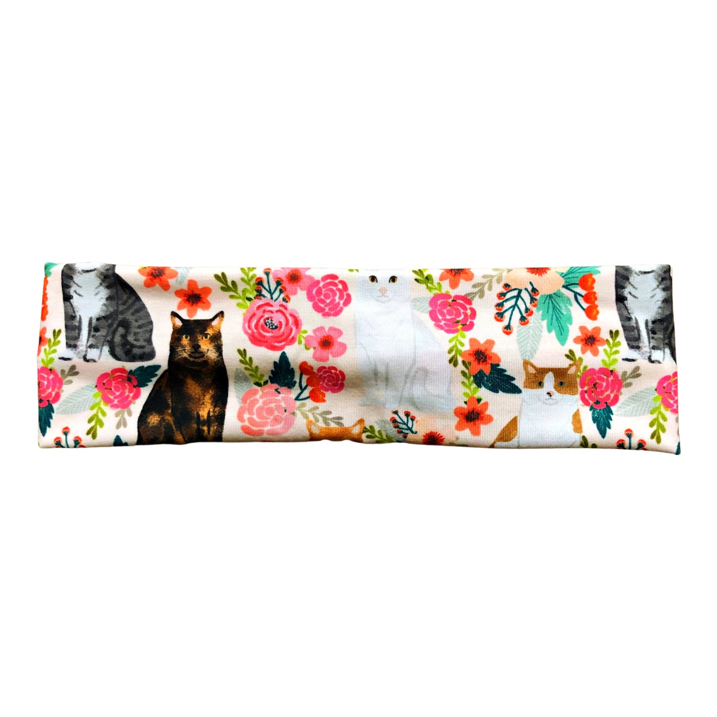 Floral Cat Print Headband