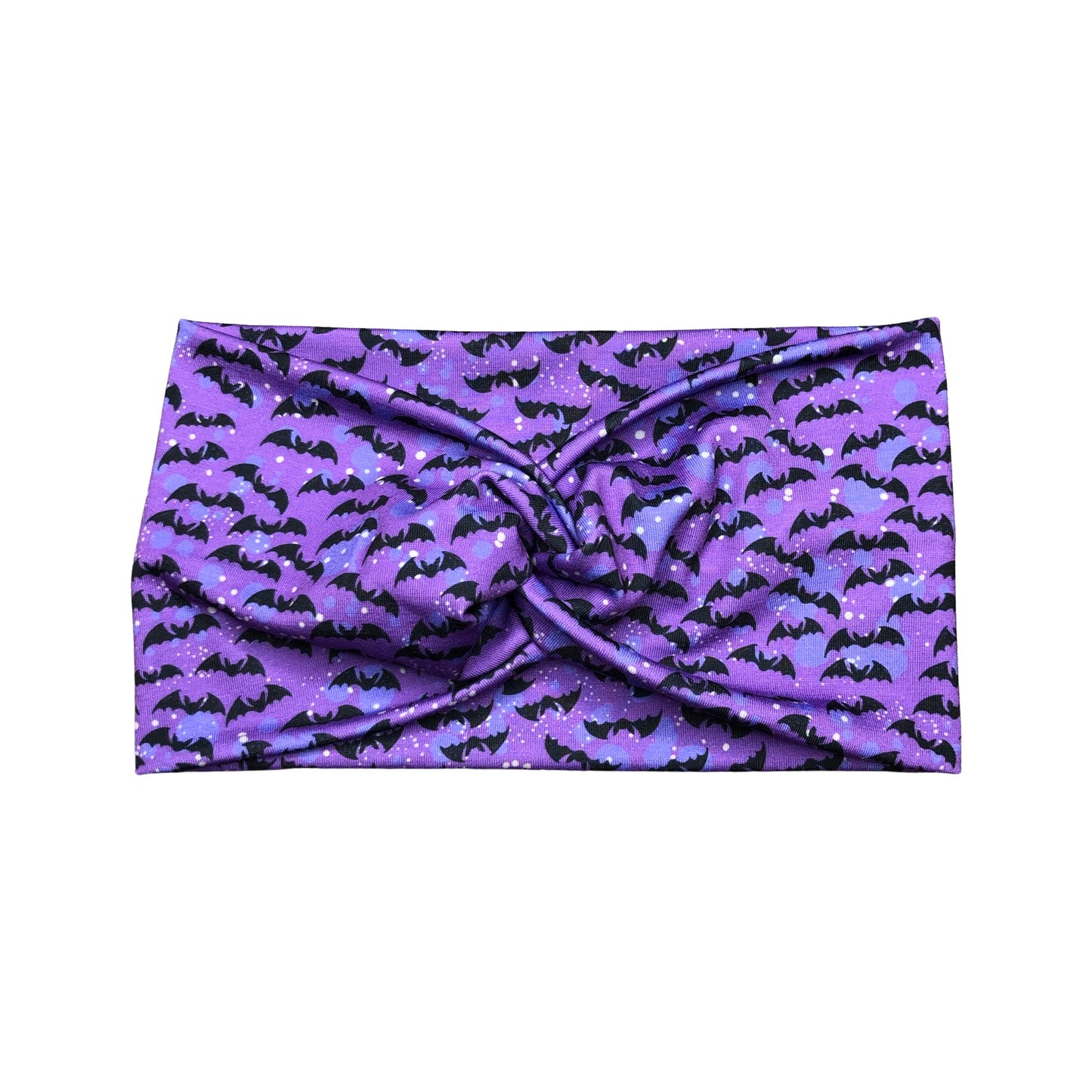 Wide Purple Bat Halloween Headband for Women