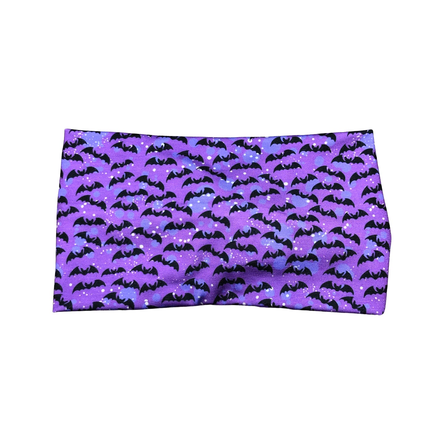 Wide Purple Bat Halloween Headband for Women