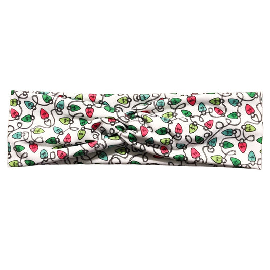 White Christmas String Lights Headband