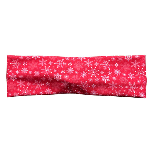 Red Winter Snowflake Headband for Women
