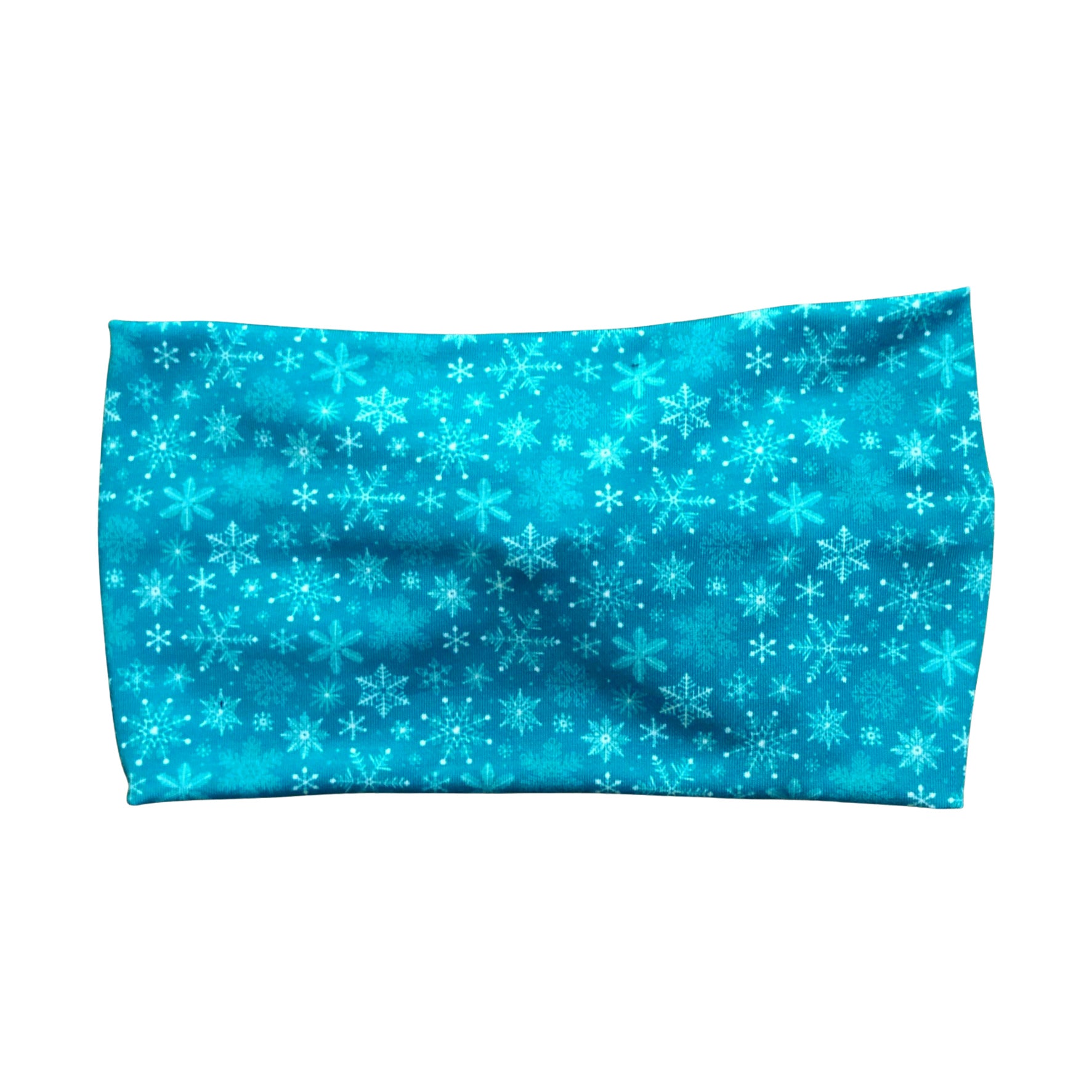 Teal Wide Winter Snowflake Headband for Women