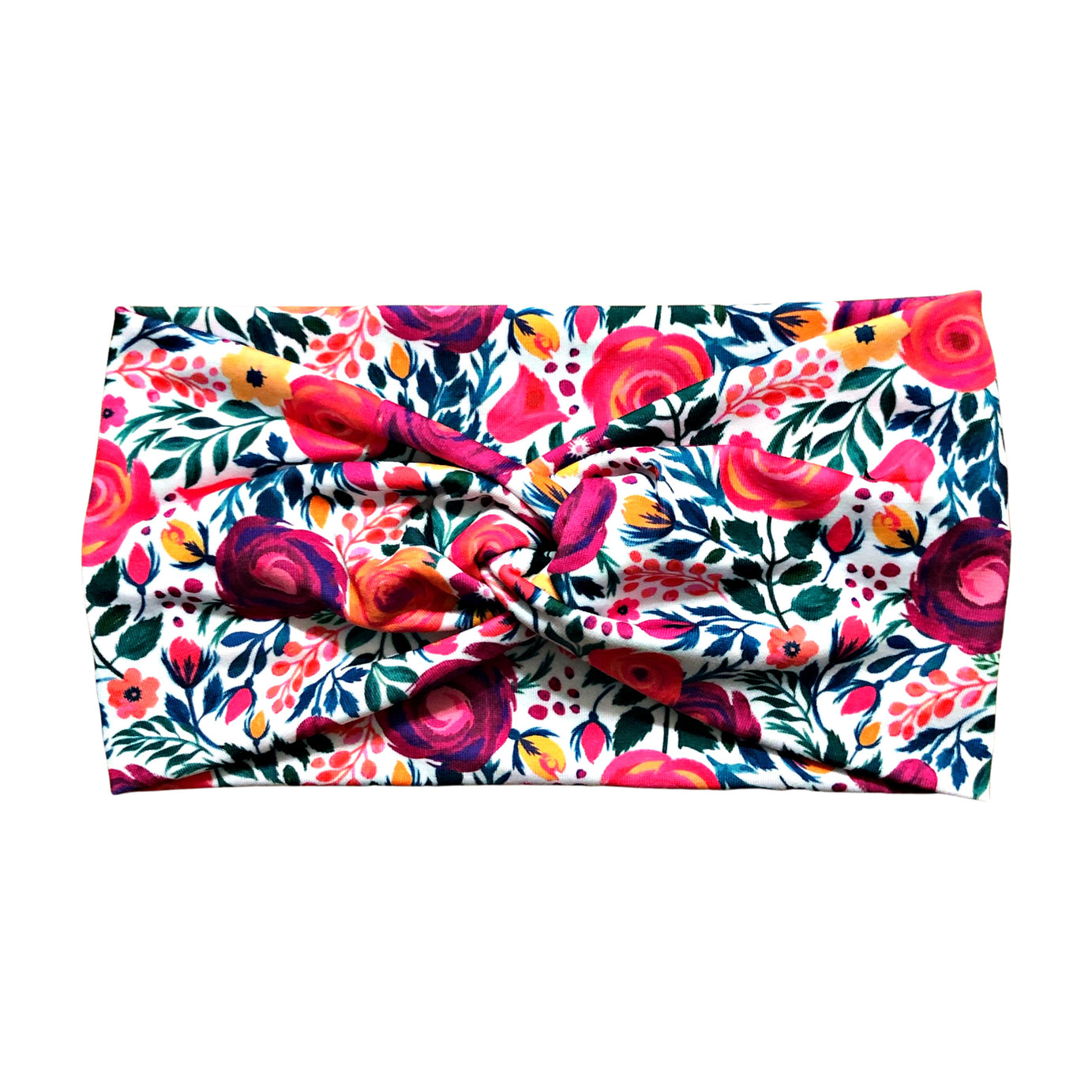 Neon Floral Wide Headband for Women