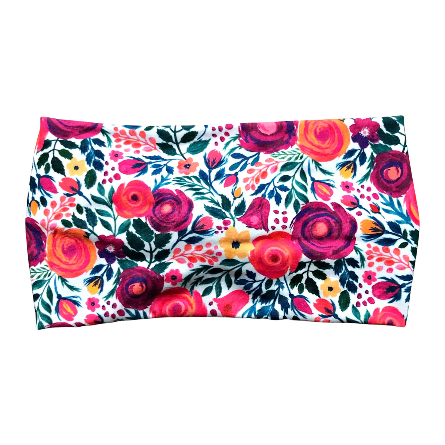 Neon Floral Wide Headband for Women