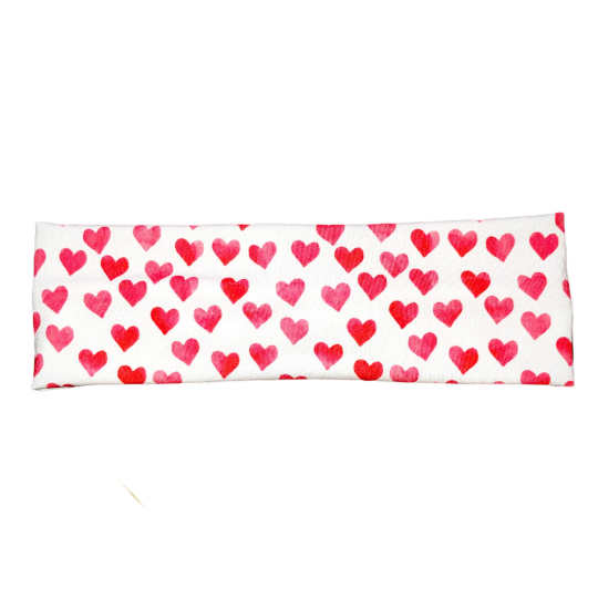Valentine's Day Watercolor Hearts Headband for Women