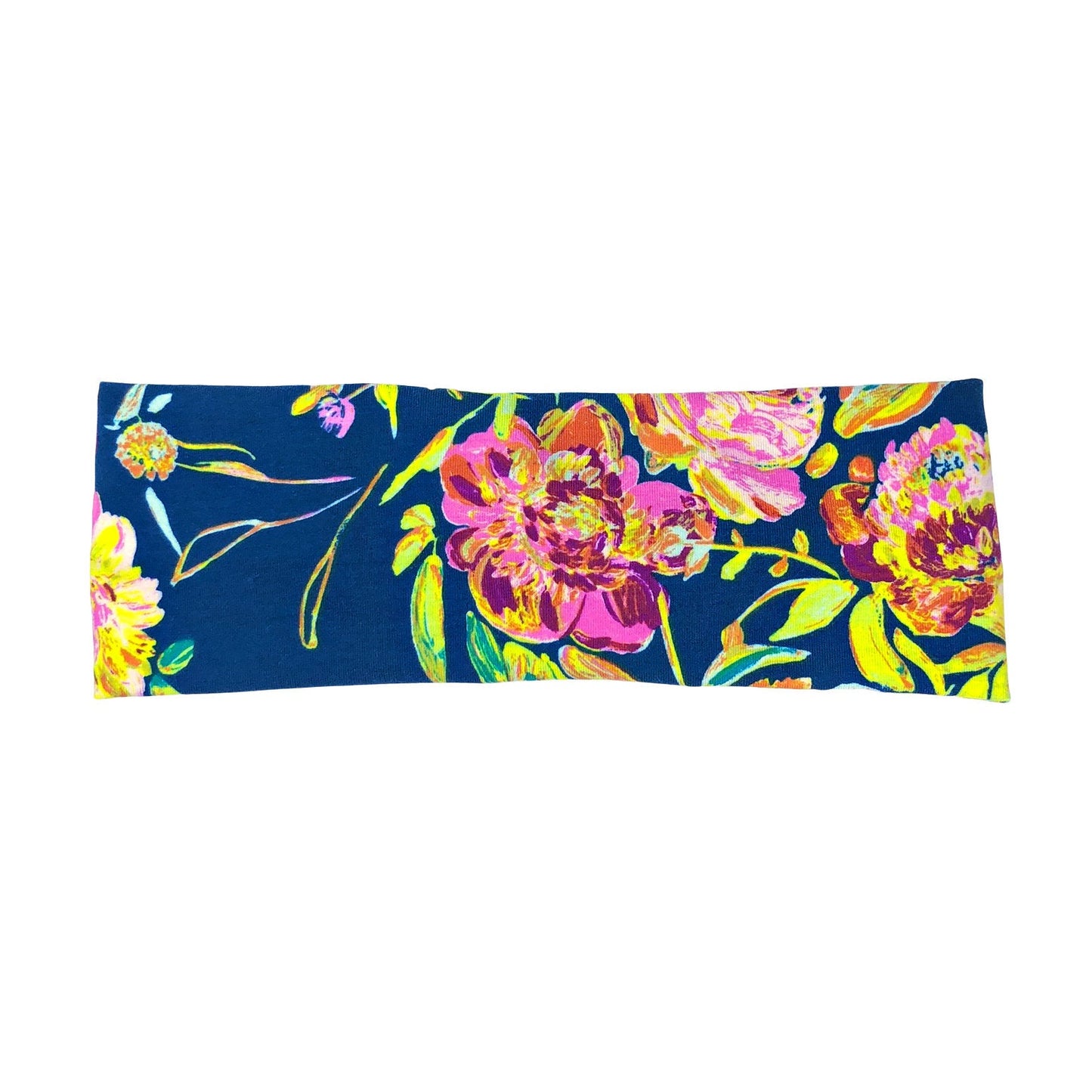 Neon Navy Boho Floral Headband for Women