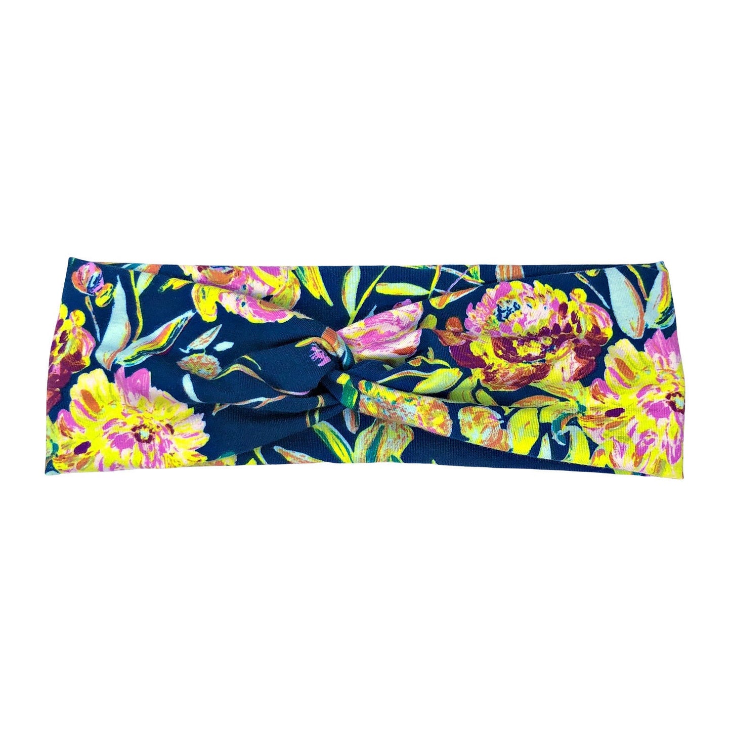 Neon Navy Boho Floral Headband for Women